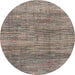 Round Abstract Coffee Brown Modern Rug, abs4765