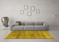 Machine Washable Abstract Yellow Modern Rug, wshabs4765yw