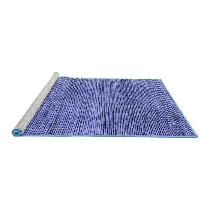 Sideview of Machine Washable Abstract Blue Modern Rug, wshabs4765blu
