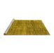 Sideview of Machine Washable Abstract Yellow Modern Rug, wshabs4765yw