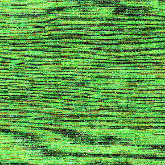 Square Abstract Green Modern Rug, abs4765grn