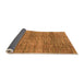 Sideview of Abstract Orange Modern Rug, abs4765org