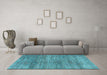 Machine Washable Abstract Light Blue Modern Rug in a Living Room, wshabs4765lblu