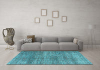 Machine Washable Abstract Light Blue Modern Rug, wshabs4765lblu