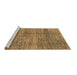 Sideview of Machine Washable Abstract Brown Modern Rug, wshabs4765brn