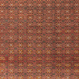 Square Machine Washable Abstract Orange Rug, wshabs4766
