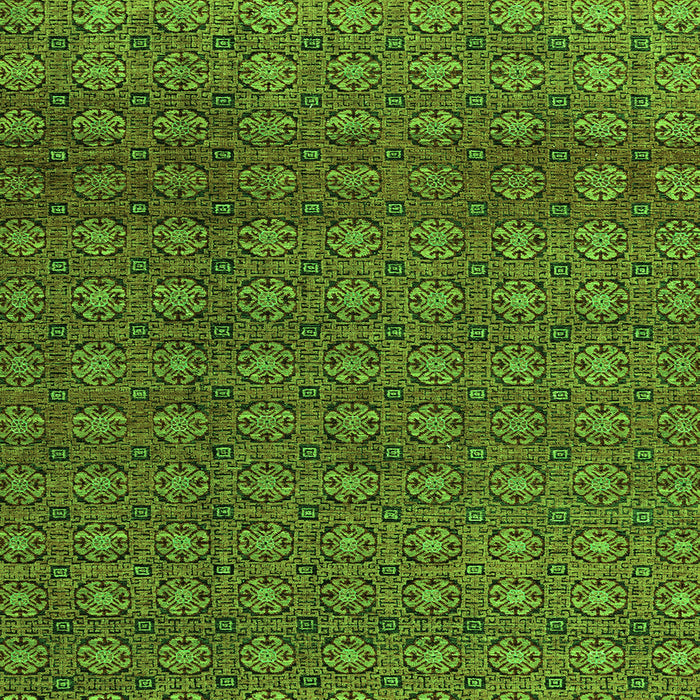 Square Machine Washable Abstract Green Modern Area Rugs, wshabs4766grn