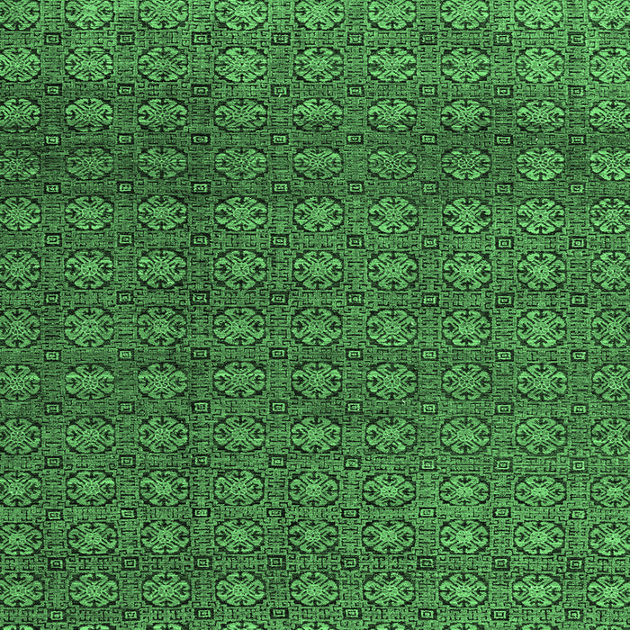 Square Abstract Emerald Green Modern Rug, abs4766emgrn