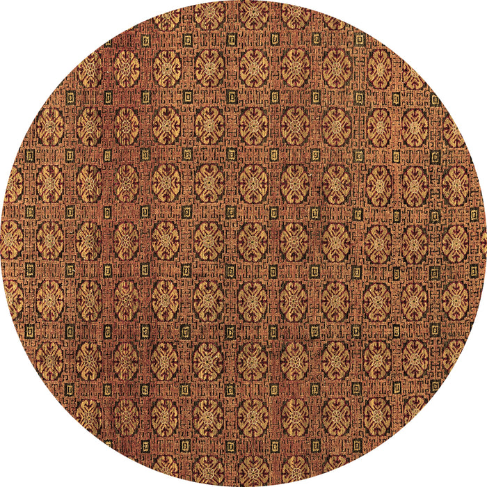 Round Machine Washable Abstract Brown Modern Rug, wshabs4766brn