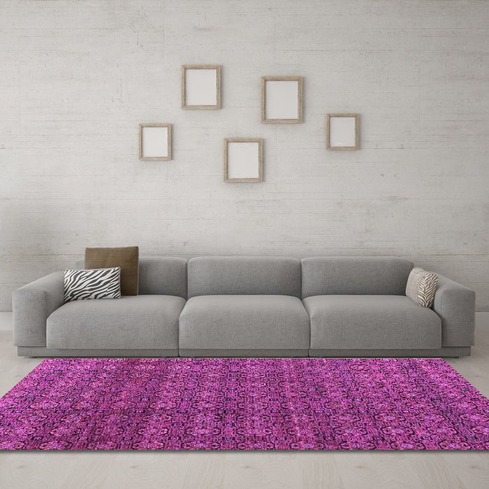 Machine Washable Abstract Purple Modern Area Rugs in a Living Room, wshabs4766pur