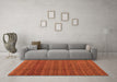 Machine Washable Abstract Orange Modern Area Rugs in a Living Room, wshabs4766org