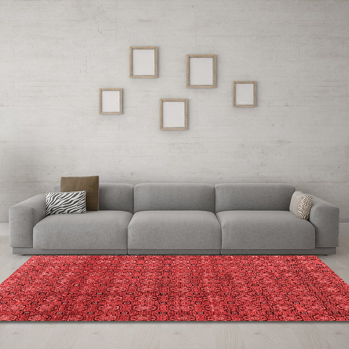 Modern Red Washable Rugs