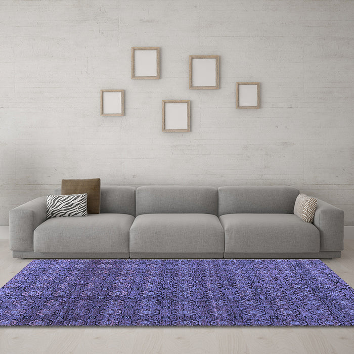 Machine Washable Abstract Blue Modern Rug in a Living Room, wshabs4766blu