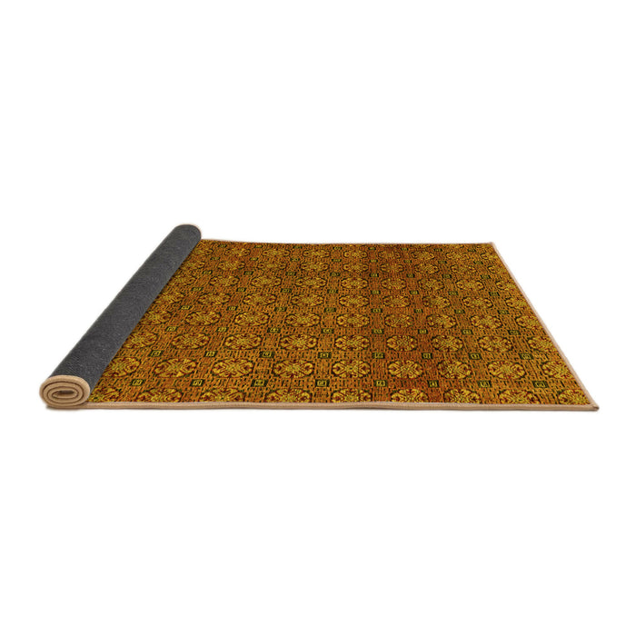 Sideview of Abstract Yellow Modern Rug, abs4766yw