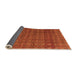 Sideview of Abstract Orange Modern Rug, abs4766org