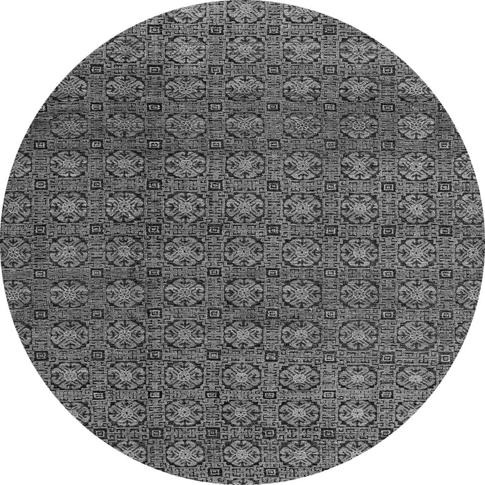Round Abstract Gray Modern Rug, abs4766gry