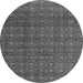 Round Abstract Gray Modern Rug, abs4766gry