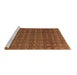 Sideview of Machine Washable Abstract Brown Modern Rug, wshabs4766brn