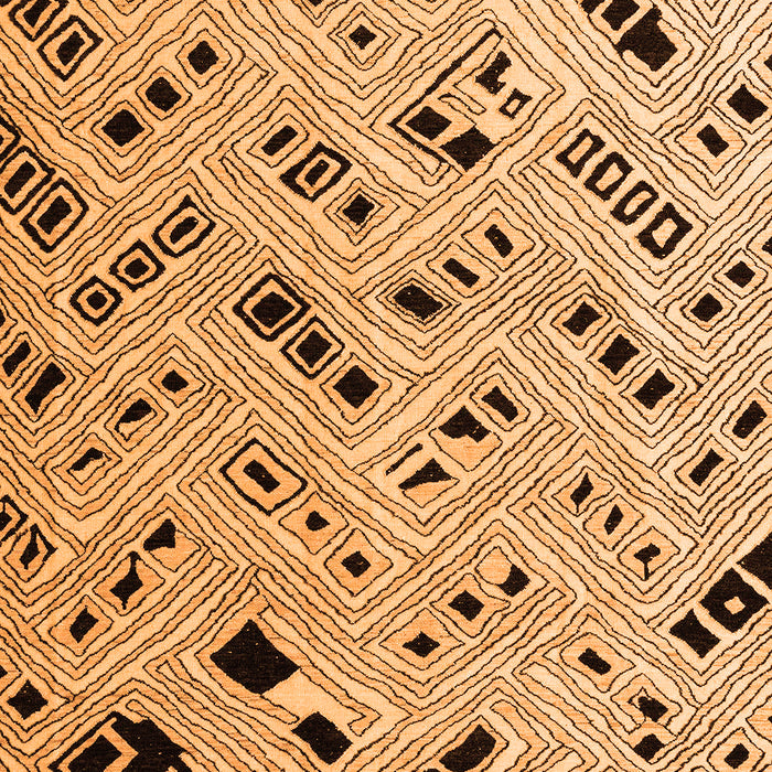 Solid Orange Modern Rug, abs4767org