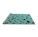 Sideview of Machine Washable Solid Light Blue Modern Rug, wshabs4767lblu