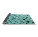 Sideview of Solid Light Blue Modern Rug, abs4767lblu