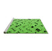 Sideview of Machine Washable Solid Green Modern Area Rugs, wshabs4767grn