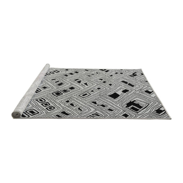 Sideview of Machine Washable Solid Gray Modern Rug, wshabs4767gry