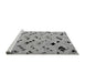 Sideview of Machine Washable Solid Gray Modern Rug, wshabs4767gry