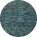 Round Machine Washable Abstract Light Blue Modern Rug, wshabs4768lblu