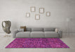 Machine Washable Abstract Pink Modern Rug in a Living Room, wshabs4768pnk