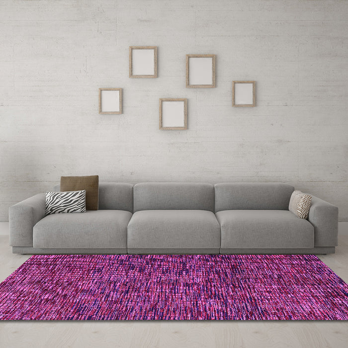 Machine Washable Abstract Pink Modern Rug in a Living Room, wshabs4768pnk
