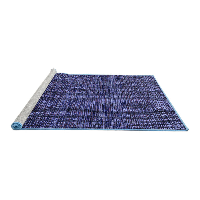 Sideview of Machine Washable Abstract Blue Modern Rug, wshabs4768blu