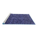 Sideview of Machine Washable Abstract Blue Modern Rug, wshabs4768blu