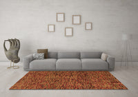 Machine Washable Abstract Orange Modern Rug, wshabs4768org