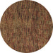 Round Machine Washable Abstract Brown Modern Rug, wshabs4768brn