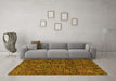 Machine Washable Abstract Yellow Modern Rug in a Living Room, wshabs4768yw