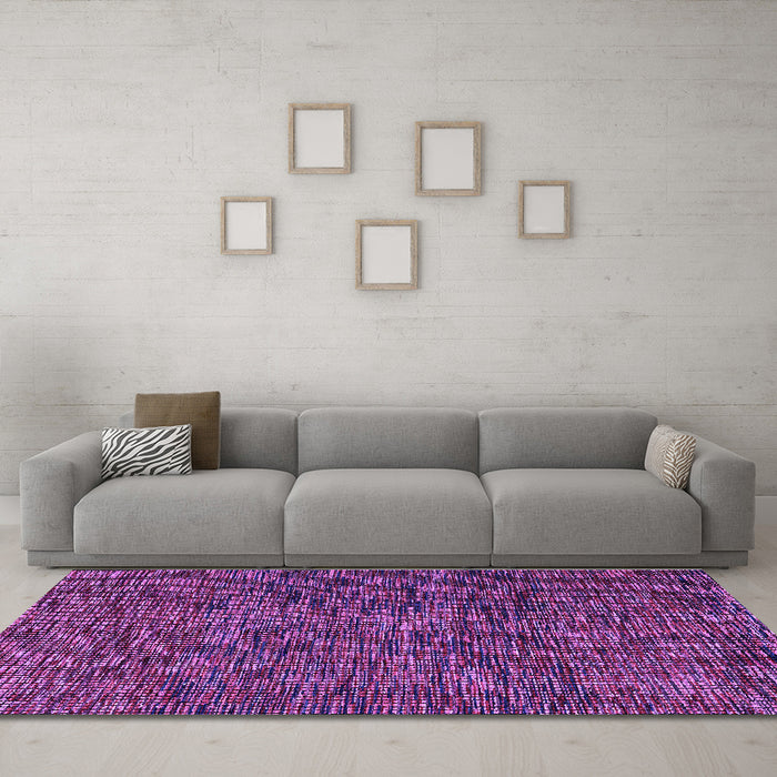 Machine Washable Abstract Purple Modern Area Rugs in a Living Room, wshabs4768pur