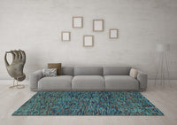 Machine Washable Abstract Light Blue Modern Rug, wshabs4768lblu