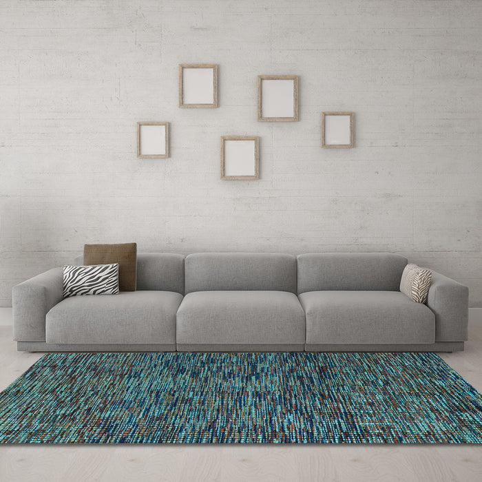 Machine Washable Abstract Light Blue Modern Rug in a Living Room, wshabs4768lblu