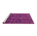 Sideview of Machine Washable Abstract Pink Modern Rug, wshabs4768pnk