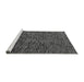 Sideview of Machine Washable Abstract Gray Modern Rug, wshabs4768gry