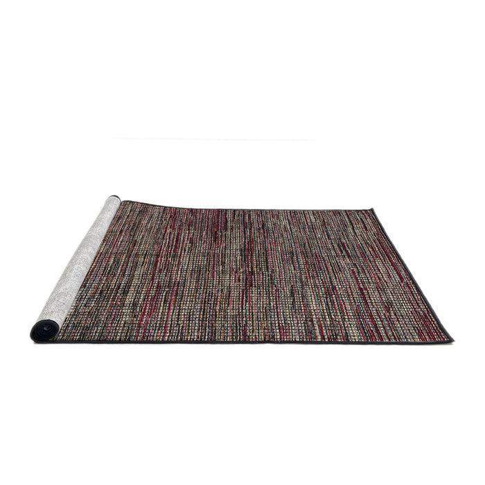 Sideview of Machine Washable Abstract Rosy Pink Rug, wshabs4769