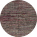 Round Abstract Pink Oriental Rug, abs4769