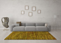 Machine Washable Oriental Yellow Modern Rug, wshabs4769yw