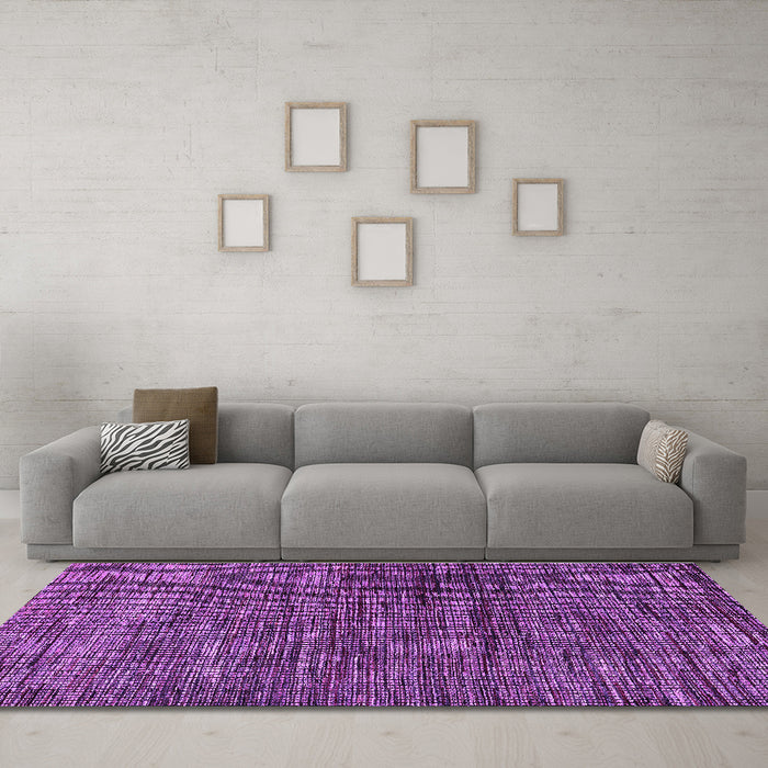 Machine Washable Oriental Purple Modern Area Rugs in a Living Room, wshabs4769pur