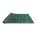 Sideview of Oriental Turquoise Modern Rug, abs4769turq