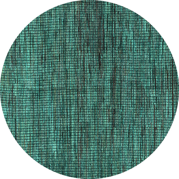 Round Oriental Turquoise Modern Rug, abs4769turq