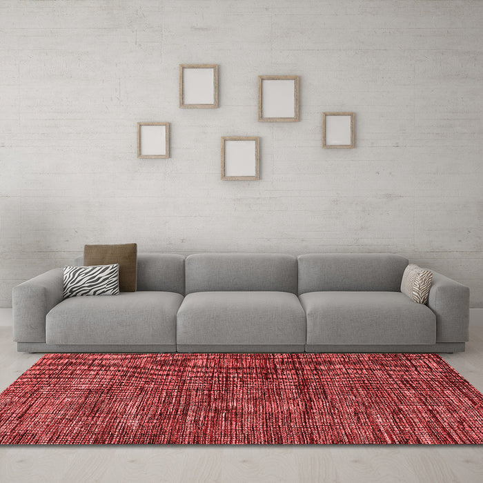 Modern Red Washable Rugs