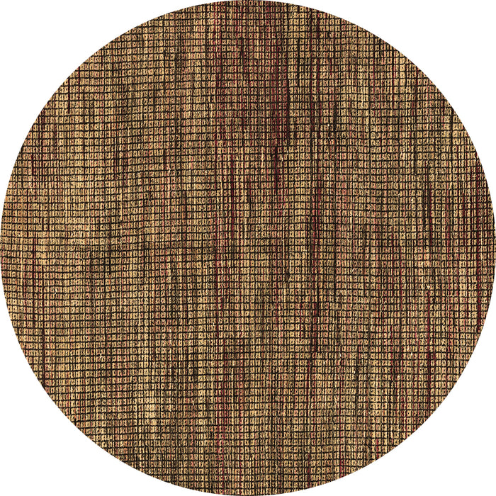 Round Oriental Brown Modern Rug, abs4769brn