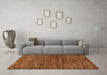 Machine Washable Oriental Orange Modern Area Rugs in a Living Room, wshabs4769org